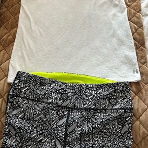 Victoria's Secret Neon Yellow & Black Sport Shorts